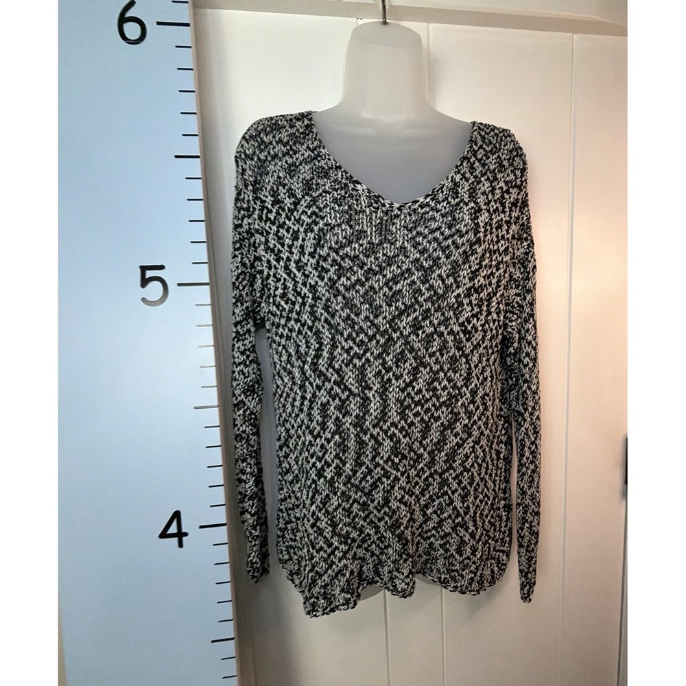 Eileen‎ Fisher S/P Women's Sweater Top Open Crochet Long Sleeve Goth